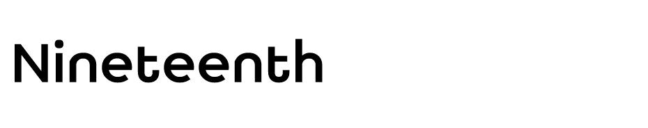 Nineteenth font